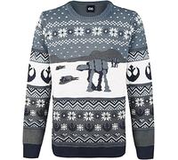 Star Wars AT-AT Uomo Christmas Jumper Multicolore L 55% Acrilico, 45% Cotone Regular