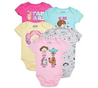 Star Wars Baby Boys' Bodysuit Multi Pack - Baby Yoda Set (5 Pack Yellow/Pink/Mint, 3-6 Months)