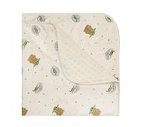 Star Wars Baby Unisex Plush Blanket - Baby Yoda Baby Gifts - Soft Baby Blankets (Off White/Green)