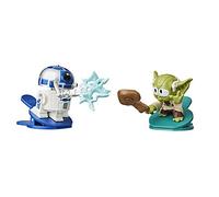Star Wars Battle Bobblers Porgs Vs Chewbecca - Action figure da combattimento agganciabile, confezione da 2, giocattoli per bambini dai 4 anni in su