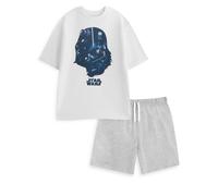 Star Wars Bianco Darth Head Pigiama a maniche corte a gamba corta Uomini