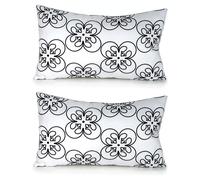 Star Wars Bianco Lombare Cuscino Nero Rebel Insegna 38.1x61cm Set Di 2