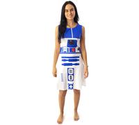 Star Wars R2D2 vestito costume cosplay da donna White Small