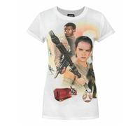 Star Wars Bianco Rey, Finn, Bb-8 Force Awakens T-shirt a maniche corte Donne