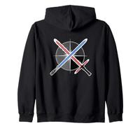 Star Wars Blue vs Red Lightsaber Fight Felpa con Cappuccio