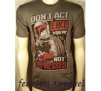 Star Wars Boba Fett Non Impressed Bounty Cacciatore Mandalorian Da T Shirt S-2Xl