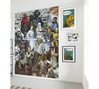 Star Wars Carta da Parati 254x184cm Camera Murale Yoda Han Solo Boba Fett Leia