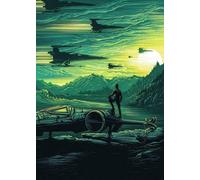 Star Wars - Carta da parati fotografica in tessuto non tessuto, motivo: Star Wars X-Wing Assault Takodana, dimensioni: 200 x 280 cm (larghezza x altezza), per cameretta dei bambini, universo, IADX4-028