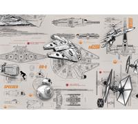 Star Wars Carta da Parati 368x254cm Astronavi Teenagers Camera Murale Gigante