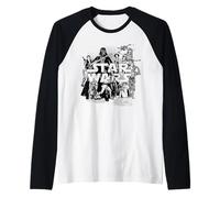 Star Wars Character Collage Maglia con Maniche Raglan