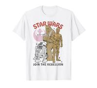Star Wars Chewbacca R2-D2 C-3PO Join The Rebellion Maglietta