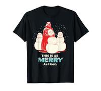 Star Wars Christmas Darth Vader This is as Merry as I Get Maglietta