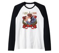 Star Wars Christmas Han Solo Leia I Love The Holidays I Know Maglia con Maniche Raglan