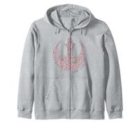 Star Wars Christmas Rebel Roses Logo Felpa con Cappuccio