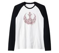 Star Wars Christmas Rebel Roses Logo Maglia con Maniche Raglan