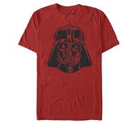 Star Wars: Classic - Darth Vader Face Unisex Crew Neck T-Shirt Red XL