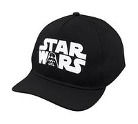 Star Wars Classic Embroidered Logo Flatbrim Baseball Cap Hat, Boys Youth, Black & Red