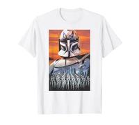 Star Wars Clone Wars Captain Rex Clone Troopers Maglietta, Uomo, Bianco, 6XL