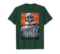 Star Wars Clone Wars Captain Rex Clone Troopers Maglietta, Uomo, Verde Foresta, XXL