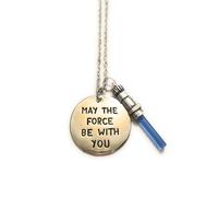 Star Wars Collana May The Force Be With You Guerre Stellari Spada Laser Saga