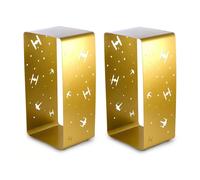 Star Wars Color Oro Impresso Lanterna x-Wing & Vincolo Fighters 29.2cm Set Di 2