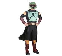 Star Wars - Costume da Boba Fett, da uomo, con licenza ufficiale, nero, Large