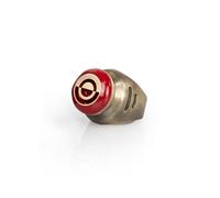 Star Wars Cremisi Alba Replica Sigillo Anello Solido Metallo E Smalto