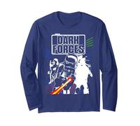Star Wars Dark Forces Video Game Maglia a Manica, Unisex per Adulti, Navy, M