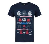 Star Wars - Dark Side - Maglietta natalizia stile Fair Isle - Uomo (NS4109)