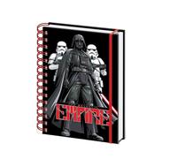 Star Wars Dark Side Notizbuch, A5, Spiralbindung, 21 x 15,5 x 1,8 cm, Schwarz/Ro