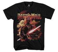 STAR WARS Darth Maul Dark Zabrak Sith Jedi T-Shirt (Nero SM)
