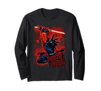 Star Wars Darth Maul Double-Bladed Lightsaber Attack Pose Maglia a Manica