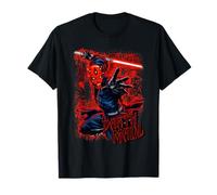 Star Wars Darth Maul Double-Bladed Lightsaber Attack Pose Maglietta