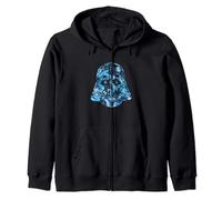 Star Wars Darth Vader Blue Camo Helmet Zip Hoodie