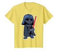 Star Wars Darth Vader Cartoon Vader with Saber Maglietta, Bambini, Limone, 4 Anni
