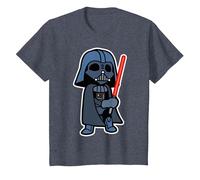 Star Wars Darth Vader Cartoon Vader with Saber Maglietta, Bambini, Pervinca, 3 Anni