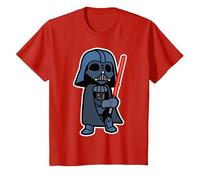 Star Wars Darth Vader Cartoon Vader with Saber Maglietta, Bambini, Rosso, 6 Anni