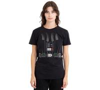 Star Wars Darth Vader Costume Ladies T Shirt, Black, Nero, L Donna