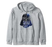 Star Wars Darth Vader Dark Watercolor Fill Helmet Zip Hoodie