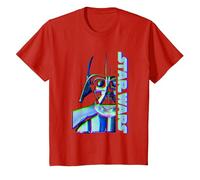 Star Wars Darth Vader Glitch Maglietta, Bambini, Rosso, 6 Anni