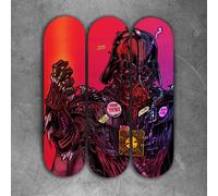 Star Wars Darth Vader Hellraiser 3 X Skateboard Grafica Uomo Caverna Decor Muro