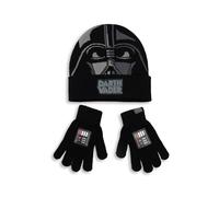 Star Wars Darth Vader - Set di guanti e berretto nero da ragazzo, accessori invernali caldi per bambini | Merch per i fan del film