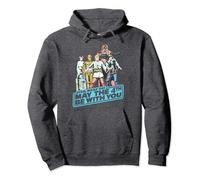 Star Wars Day May The 4th Be With You Retro Group Poster Felpa con Cappuccio