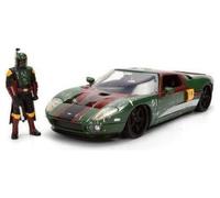 Jada Toys Star Wars Auto Boba Grasso - 2005 Ford GT (Circa 19 cm) Modello Auto 1:24 in Metallo con Figura, Cofano, Porte e Bagagliaio apribile, Die-Cast, per Bambini e Collezionisti a Partire dagli 8