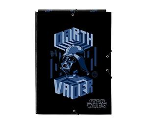 Star WARS Digital Escape - Cartella a libro con 3 risvolti, ideale per bambini di diverse età, comoda e versatile, qualità e resistenza, 26 x 36,5 cm, colore: nero
