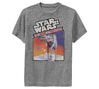 STAR WARS Empire Atari Cartridge Boys Short Sleeve Tee Shirt, Charcoal Heather, X-Large