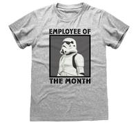 Star Wars 'Employee Of The Month' (Grigio) T-Shirt - NUOVO E UFFICIALE