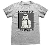 Retro Styler Maglia a Maniche Corte Star Wars Employee of The Month Grigio Unisex