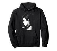 Star Wars EP II Anakin Black & White Side Profile Portrait Felpa con Cappuccio