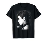 Star Wars EP II Anakin Black & White Side Profile Portrait Maglietta